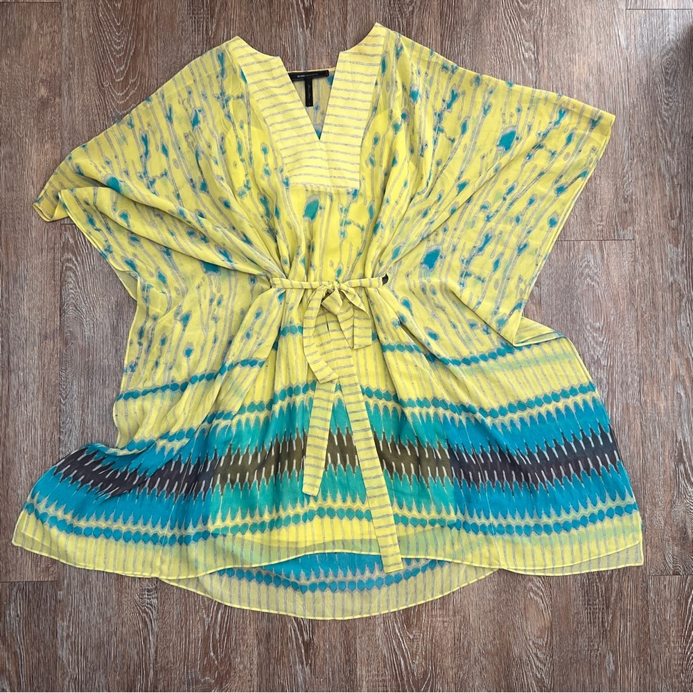 BCBGMAXAZRIA - Eva Scarf Print Lemongrass Dress - Size Small
